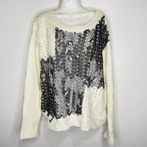 I.Madeline Small Sweater Contrast Color Slouchy